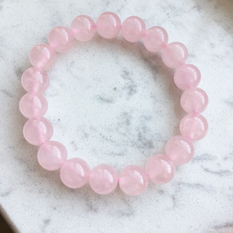 Bracelet "Amour" en Quartz Rose Naturel – Pierre de Tendresse &amp; Guérison