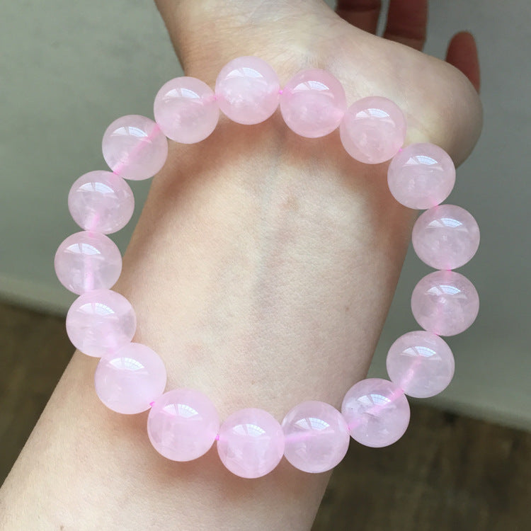 Bracelet "Amour" en Quartz Rose Naturel – Pierre de Tendresse &amp; Guérison