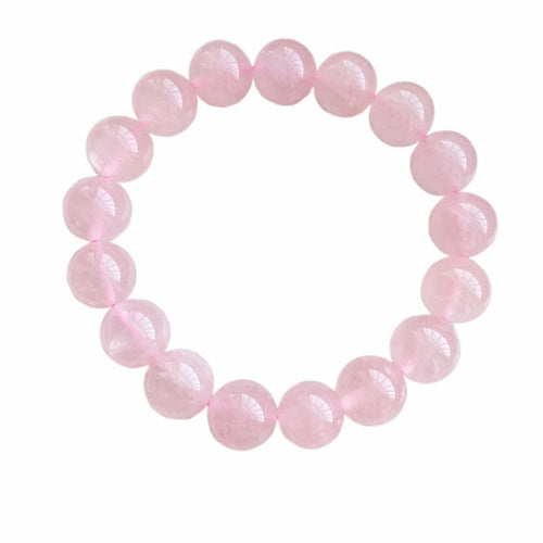 Bracelet "Amour" en Quartz Rose Naturel – Pierre de Tendresse & Guérison