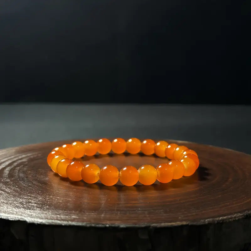 Bracelet "Ancrage Doux &amp; Vitalité" en Cornaline Naturelle – Réveillez Votre Force Intérieure &amp; Confiance