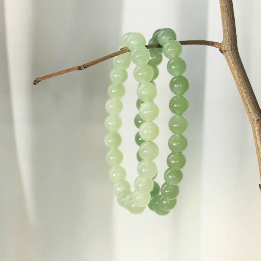 Bracelet "Sérénité &amp; Harmonie" en Jade Naturel – Porte-Bonheur pour Équilibre Intérieur &amp; Prospérité